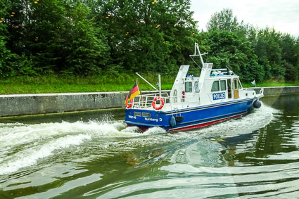 Police boat near Nuremberg