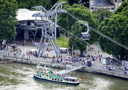 Seilbahn Koblenz lower station from Ehrenbreitstein