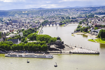 Deutsches Eck from Festung Ehrenbreitstein