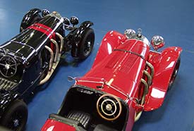 Restored cars at Mercedes-Benz Classic Center Stuttgart