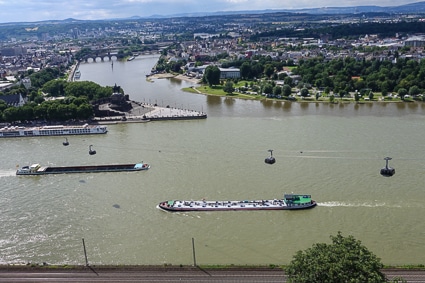 View of Rhine from Ehrenbreitstein Fortress