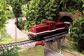 Ore Mountains Model Railway bridge and tunnel