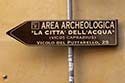 La Città dell'Acqua directional sign