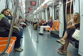 Rome Metro train interior