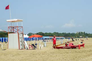 Lifeguard on Lido public beach