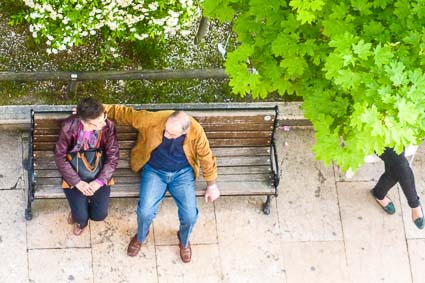 Park bench on Gran Viale