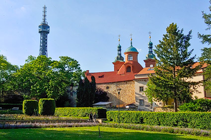 Scenery near upper station of Petřín Funicular, PRague