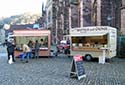 Sausage vendors in Freiburg im Breisgau, Germany