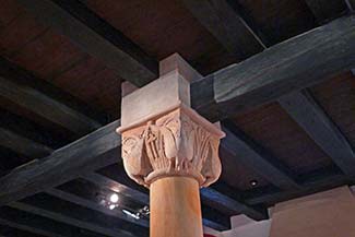 Wartburg Castle medieval column and ceiling