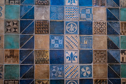 Tiled floor of Bourbon Chapel, Saint-Denis Basilica Cathedral