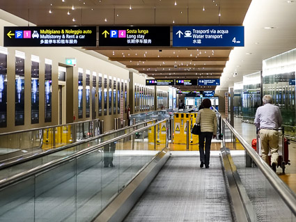 Moving sidewalk at Venice Marco Polo Airport