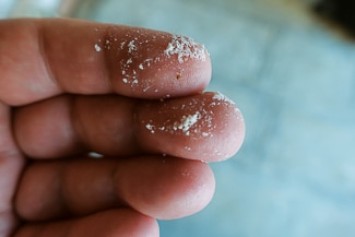 Salt from efflorescence in Venice