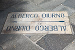 Albergo Diurno WC sign near Piazza San Marco, Venice.