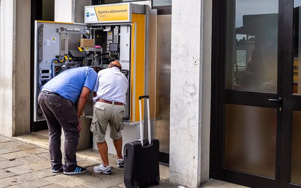 ACTV ticket machine, Venice, Italy.