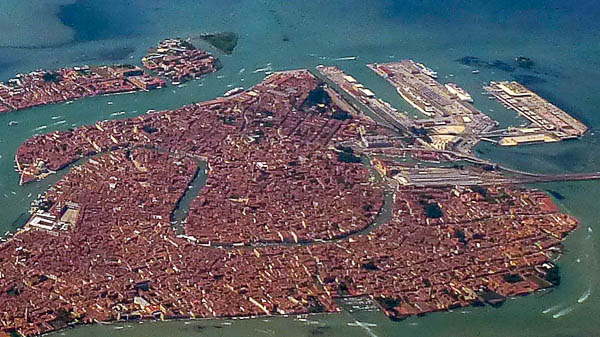 Aerial photo of Venice, Italy