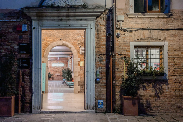 Combo hostel on Campo dei Gesuiti, Venice, Italy.