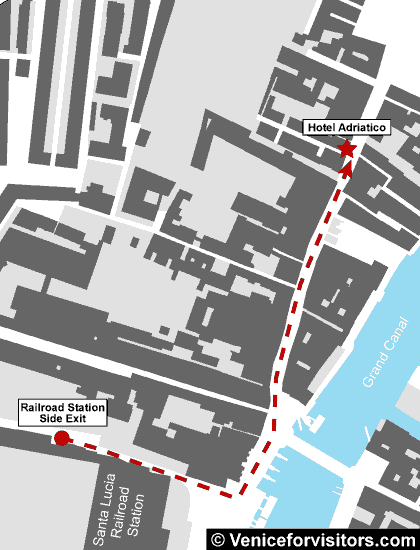 Hotel Adriatico map directions