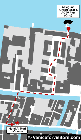 Hotel Ai Mori d'Oriente map directions