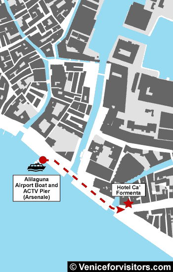 Hotel Ca' Formenta map directions