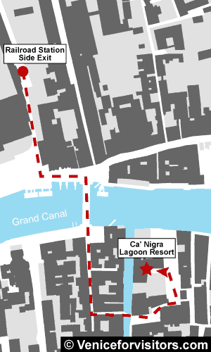 Ca' Nigra Lagoon Resort map directions