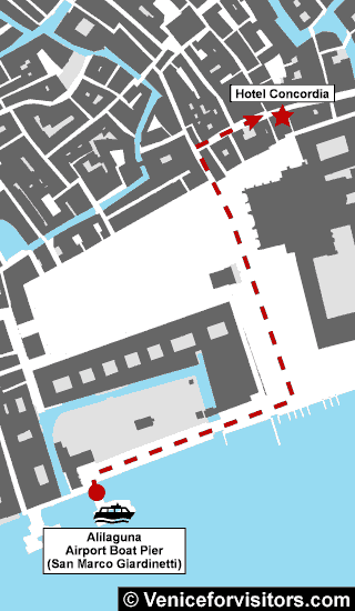 Hotel Concordia map directions