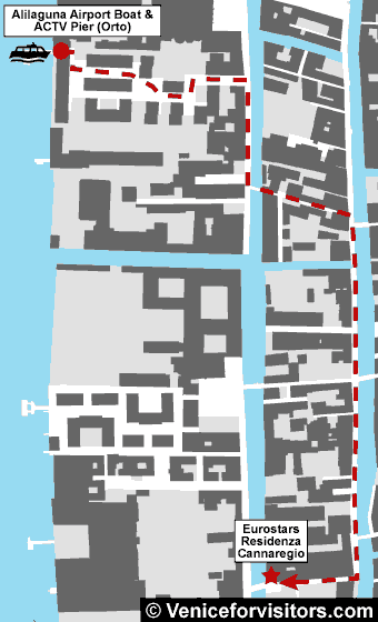 Eurostars Residenza Cannaregio map directions