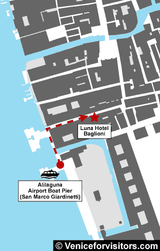 Luna Hotel Baglioni map directions