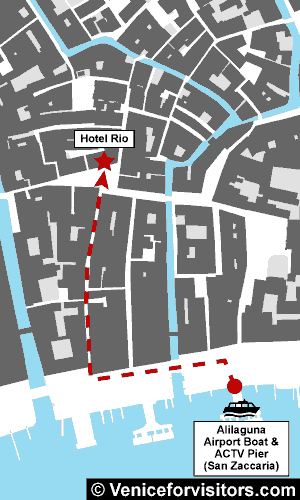 Hotel Rio walking map