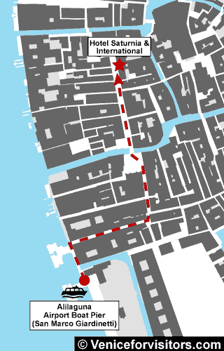 Hotel Saturnia & International map directions