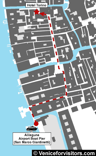 Hotel Torino map directions