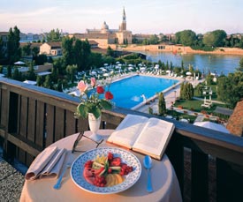 Hotel Cipriani - view from terrace of suite